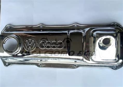 Tampa Valvula Gol Motor Ap Cromada Logo Vw Audi Parcelamento Sem Juros