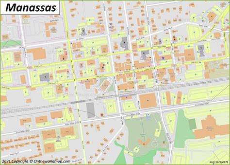 Downtown Manassas Map - Ontheworldmap.com