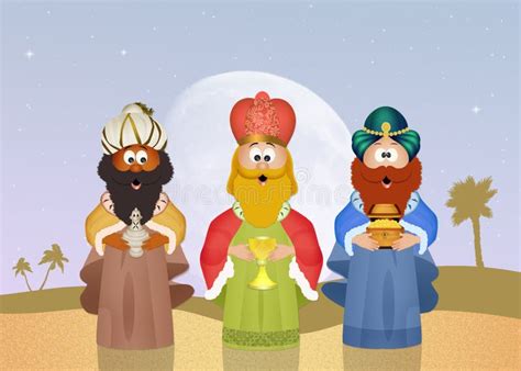 Rei Magi Com Ouro, Incenso E Mirra Ilustração Stock - Ilustração de ...