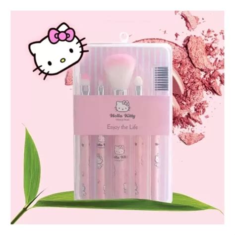 Set De 5 Brochas De Maquillaje Sanrio Hello Kitty Mercadolibre