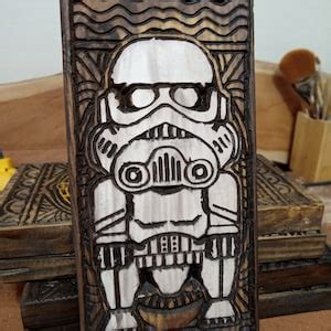 Storm Trooper Tiki Wood Carvings Etsy