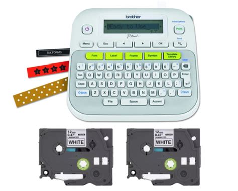 Brother PTouch PTD210 2 Laminated Tapes Easy To Use Label Maker One