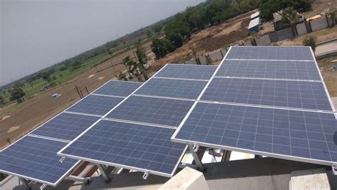 Mounting Structure Grid Tie Kw Solar Rooftop Power Plant For