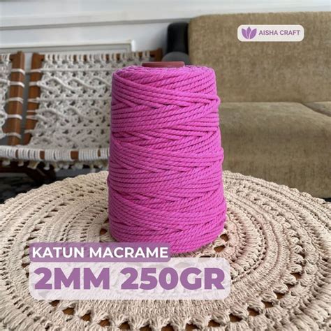 Jual Tali Katun Macrame Warna Natural Mm Meter Gr Ply