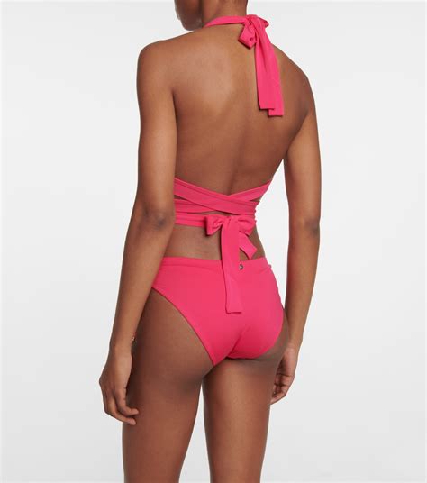 Glauco Halterneck Bikini Top In Pink Max Mara Mytheresa