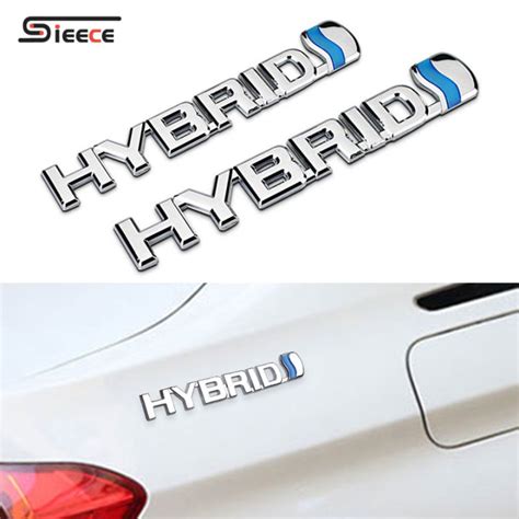 Sieece Hybrid Logo Emblem Auto Rear Side Emblem Badge Car Sticker For