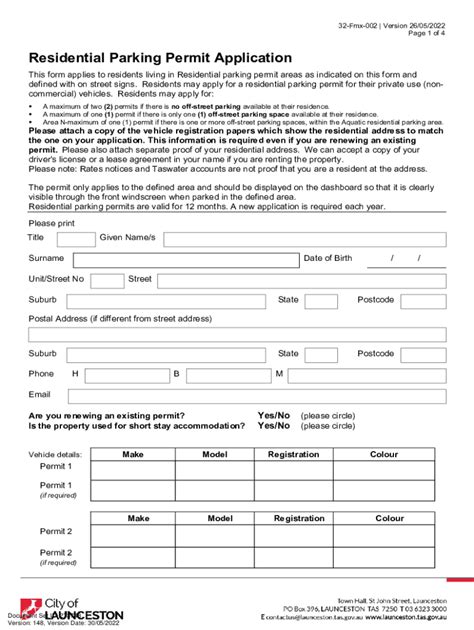 Residential Parking Permit Application Online Fill Out Sign Online