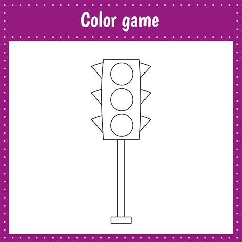 Traffic Light Coloring Page