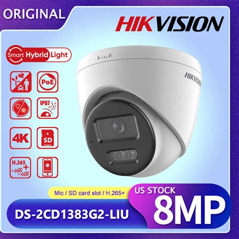 Hikvision Smart Hybrid Light K Mp Colorvu Ir Ip Camera Mic Ds