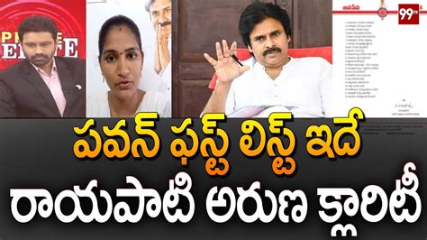 Janasena Rayapati Aruna Clarity About