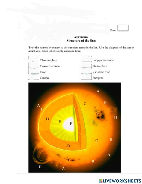 The Sun Worksheet For 7th 9th Grade Lesson Planet Worksheets Library