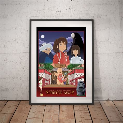 Spirited Away Poster Print Wall Art Home Decor Anime Poster Etsy