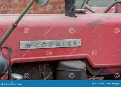 Vintage Mccormick International Tractor Ploughing Editorial Image