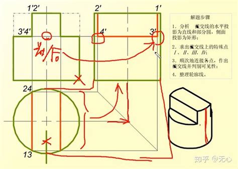 04：机械制图cad，圆锥圆球圆柱【截交】【挖槽】，截平面和复合回转体相交 知乎