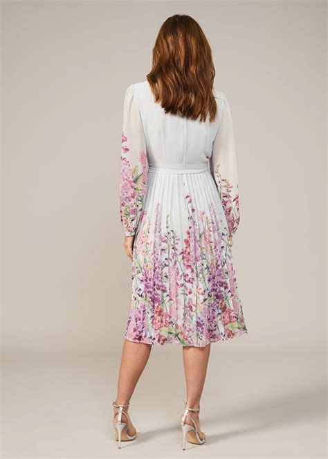 Rachie Floral Pleated Dress Phase Eight