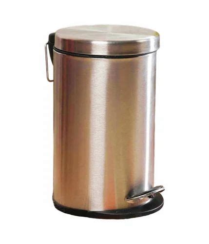 Silver Stainless Steel Ss Pedal Dustbin Ltr Material Grade