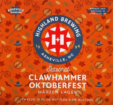 Highland Brewing Company Clawhammer Oktoberfest Lager 12 Pk Kroger