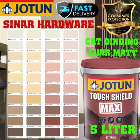 Sinar Jotun Liter Tough Shield Max Exterior Wall Paint Matt Cat