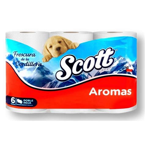 Papel Higiénico Scott Aromas Doble Hoja 6 Rollos X 22 Mts Ca