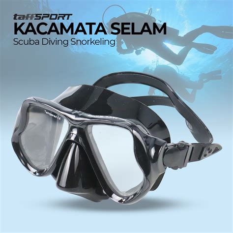 Jual Kacamata Selam Scuba Diving Snorkeling Black TZCS07BK Shopee