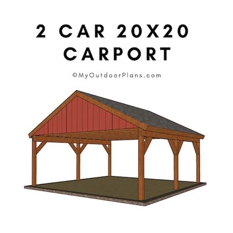 Carport Plans Car Garage With Storage Area Carport Diy - Etsy