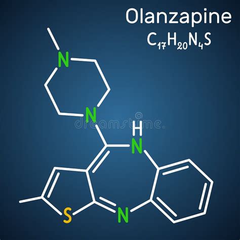 Olanzapine Molecule It Is Atypical Antipsychotic Drug For The