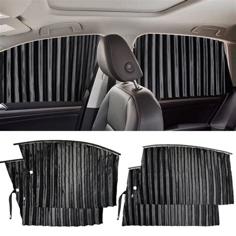 Homesprit Pack Slidable Magnetic Car Side Window Sun Shade Curtain