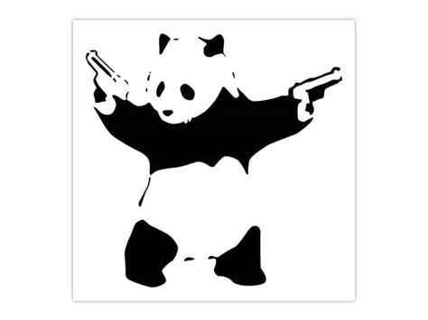 Banksy Panda Wall Stickers | The Binary Box