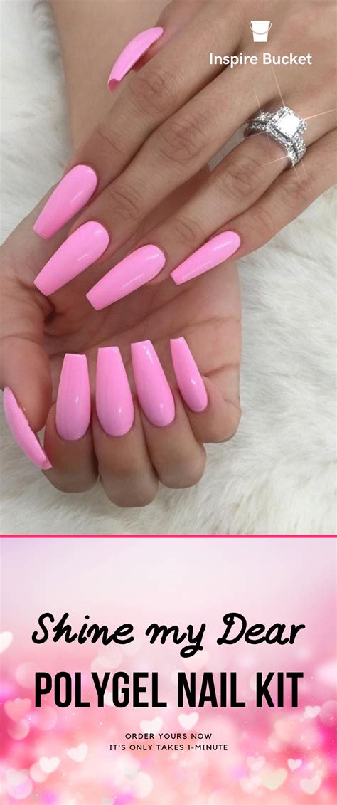 Polygel Nail Kit Design Your Long Nails In Minutes Rose Gold Ombre