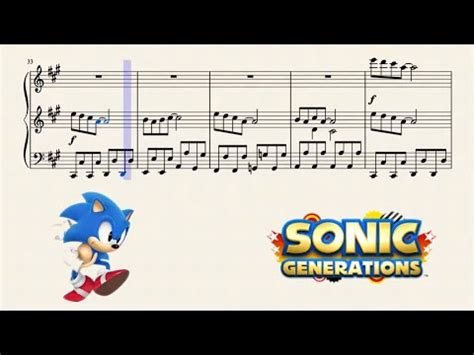 Sonic Generations Rooftop Run Classic Sonic Sheet Music Youtube