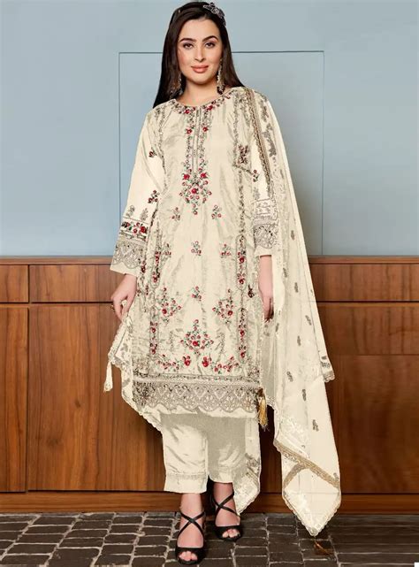 Fepic C Organza Wholesale Pakistani Salwar Suit Catalog