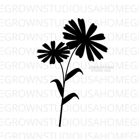 Spring Flowers Svg Floral Bouquet Svg Flower Svg Silhouette Clipart