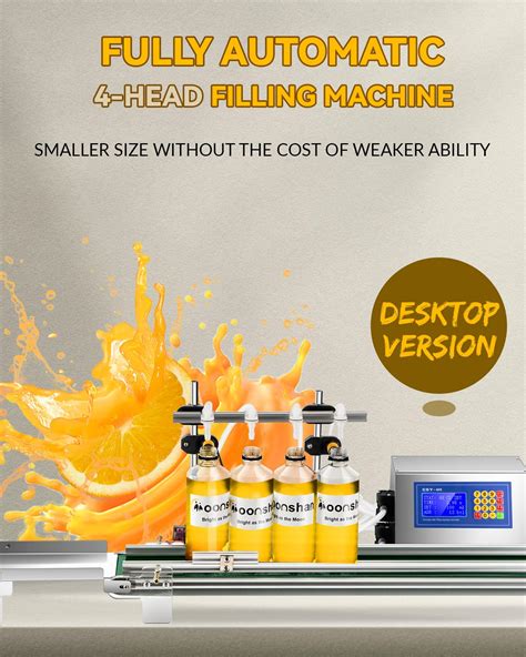 Moonshan Head Mini Automatic Liquid Filling Line Ounce Bottle