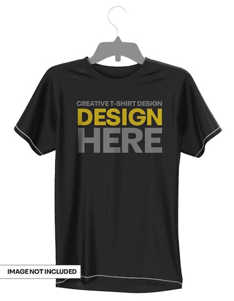 Uma Camiseta Preta Mockup Psd Psd Premium