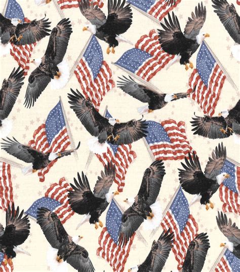 Patriotic Cotton Fabric Eagles And Flags Joann