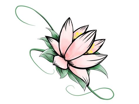 Simple Flower Drawings inside Simple Lotus Flower Drawing ClipArt Best ...