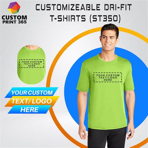 Custom Dri Fit T Shirt Sport Tek Tee Customize T Shirt Personalized