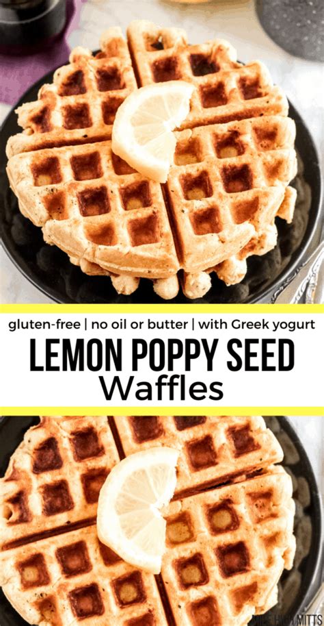 Lemon Poppy Seed Waffles Made With Greek Yogurt Gluten Free Mile