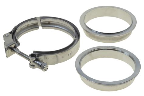 Raceworks 35″ 89mm Stainless V Band Clamp And Flanges Kit Ti