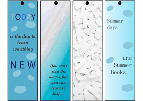 Classic Printable Book Separators Summer Edition Etsy