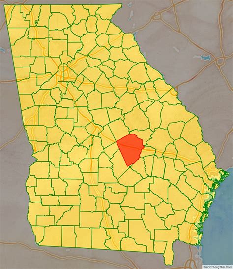 Map of Laurens County, Georgia - Thong Thai Real