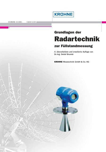 Grundlagen Der Radartechnik Zur F Llstandmessung