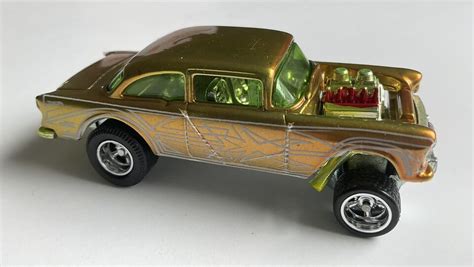 Custom Hot Wheels ‘55 Chevy Gasser Special Spectraflame Color Mix Over Chrome Qq Ebay