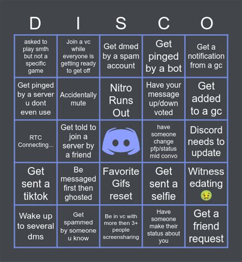 Discord Bingo By Logjitzu Bingo Card