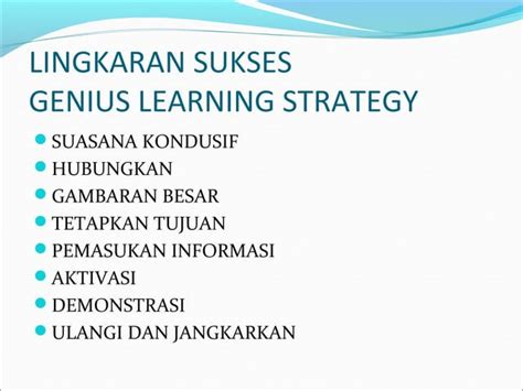 Genius Learning Strategy Ppt