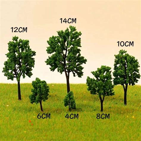 4 12 cm Arbres en plastique à l échelle HO N pour décorer les paysages