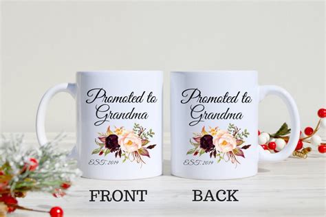 Promoted To Grandma Personalized Coffee Mug New Grandma T Etsy