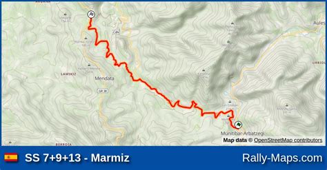 SS 7 9 13 Marmiz Stage Map Rallye Internacional Vasco Navarro 1984