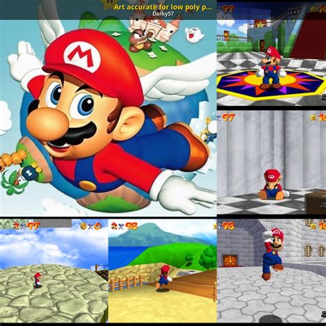 Art Accurate For Low Poly Promo Mario Super Mario 64 Mods