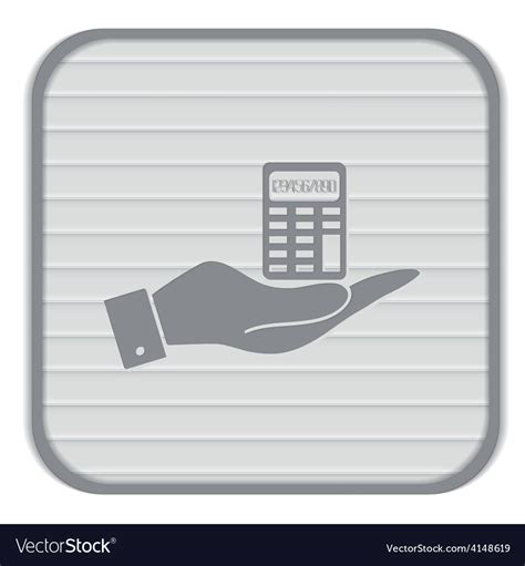 Hand Holding A Calculator Royalty Free Vector Image